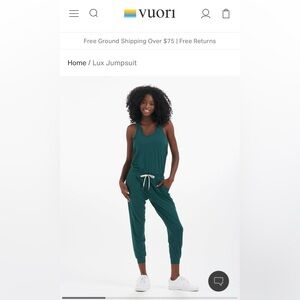 NWT Vuori Lux Jumpsuit - marked size M - jade green
